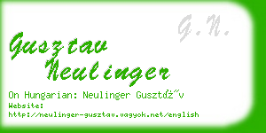 gusztav neulinger business card